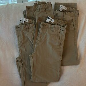 Old Navy 4 pair khaki pants boys 14 slim
